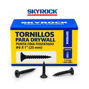 TORNILLO 6X1" PUNTA FINA FOSFATADO