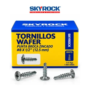 TORNILLO WAFER 8 X 1/2" PUNTA BROCA ZINCADO