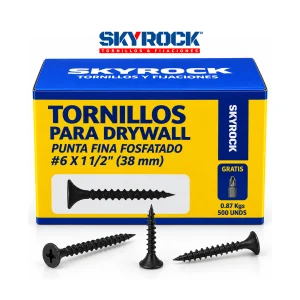 Tornillo 6x1-1/2" Punta Fina Fosfatado