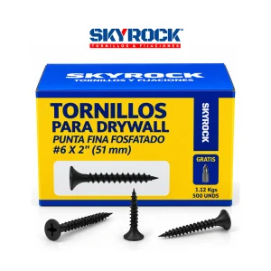 Tornillo 6x2" Punta Fina Fosfatado
