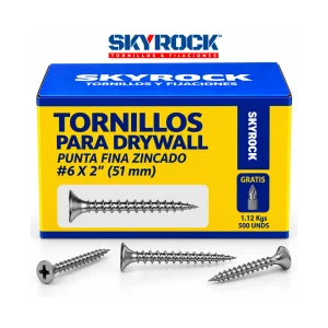 Tornillo 6x2" Punta Fina Zincado