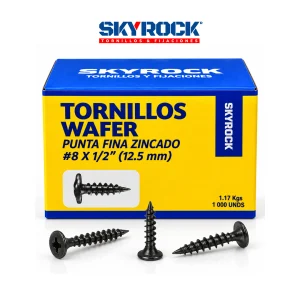 TORNILLO WAFER 8 X 1/2" PUNTA FINA ZINCADO